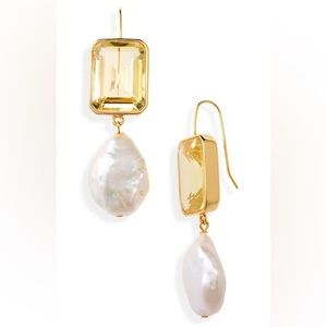 ISO Lizzie Fortunado Aegean Genuine Pearl Drop Earrings